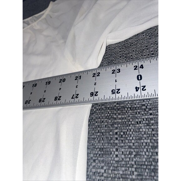 Michael Kors Blouse Womens XL White Long Sleeve Old Money Career Minimalist - Picture 5 of 10